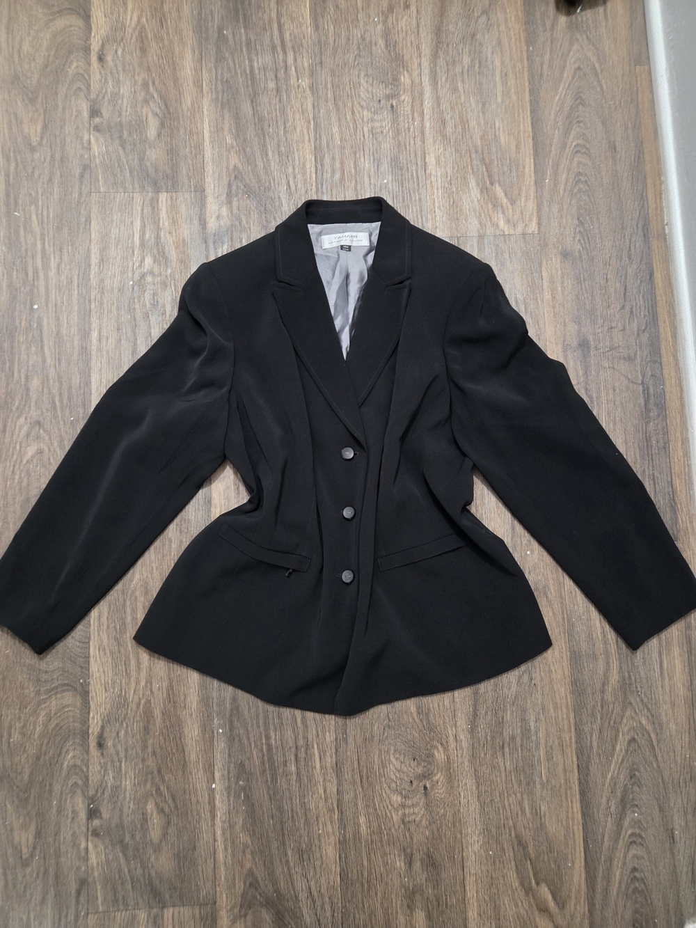Tahari Size 14W Black Women's Tailored Blazer Jacket